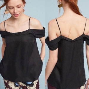 Paper Crown - Anthropology Off shoulder black tank